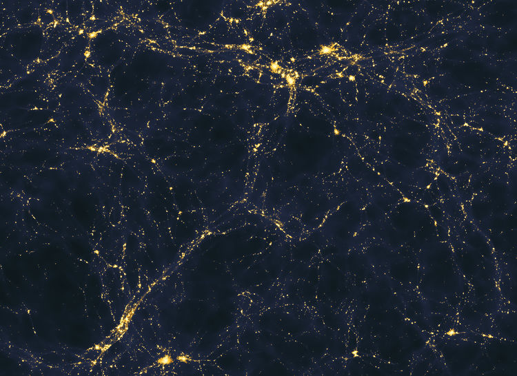 Computer simulation of large-scale structure of light sources in the universe .