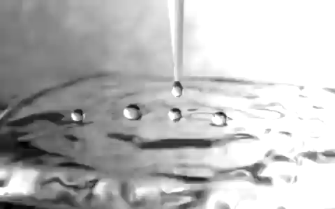 Water droplets form because water molecules have a greater attraction to each other than to the other molecules surrounding them.