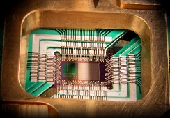 Part of a quantum computer designed by D-Wave.